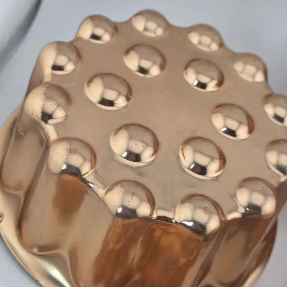 Vintage Copper Aluminum Jello Cake Molds Wall Hanging Lot of 4